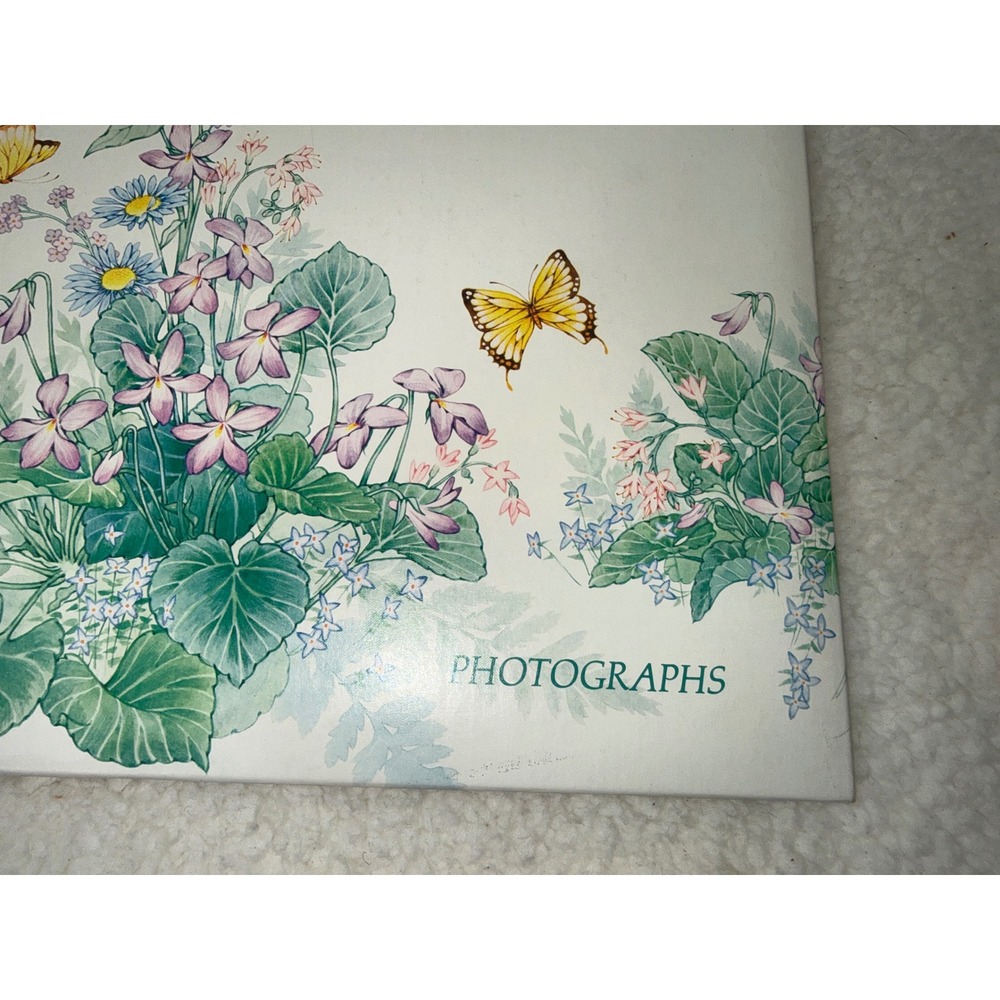 Vintage CR Gibson Photo Album Floral Butterfly Magnetic Pages - Picture 4 of 8